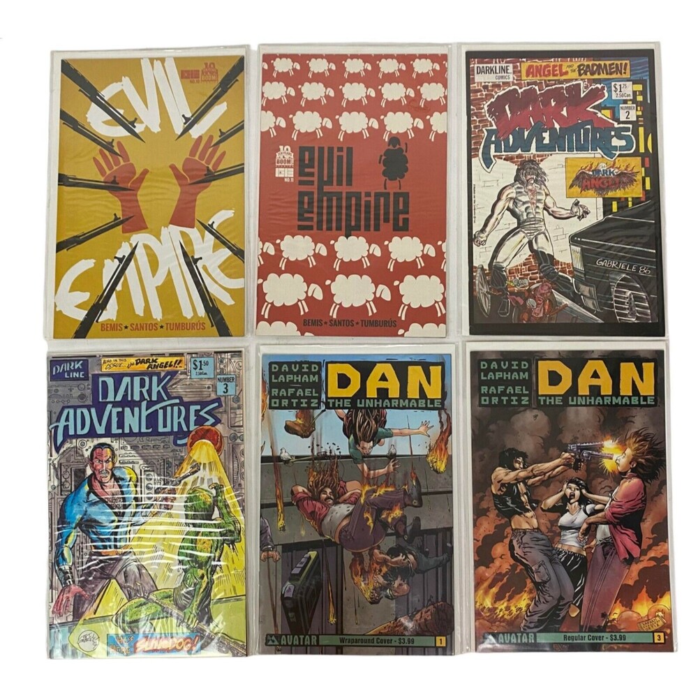 Mixed Comic Lot Evil Empire 10-11, Dark Adventures 2-3, Dan the Unharmable 1&3